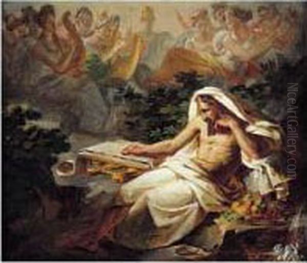 Ossian Composant Ses Poemes Au Bord De La Riviere Lora - view 1