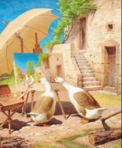 Les Oies Prisent En Modele, Castelnaudary Sept 32 by Emmanuel Coulange-Lautrec