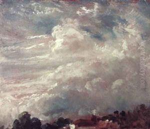 Cloud study, horizon of trees