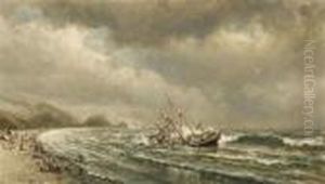 The 'new York' Shipwrecked Off Landsend by William Coulter