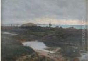 Le Ramassage Des Coquillages Sur La Greve by Maurice Francois A. Courant