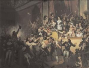Boissy D'anglas Saluant La Tete Du Depute Feraud Toile by Joseph Desire Court