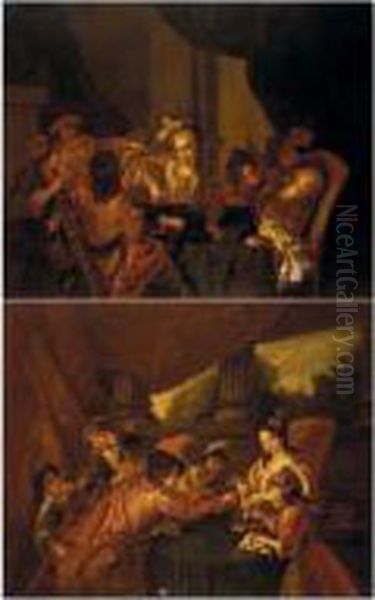 Children Playing Backgammon - view 1