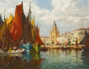 Le Port De La Rochelle. by Charles Cousin