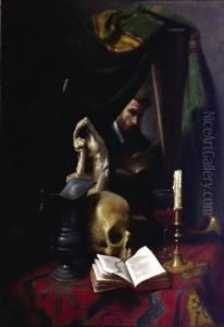 Autoportrait Au Memento Mori by Charles Cousin