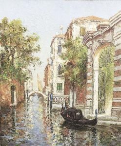 Canal In Venice by Charles Cousin