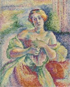 Femme Rose Et Bleue