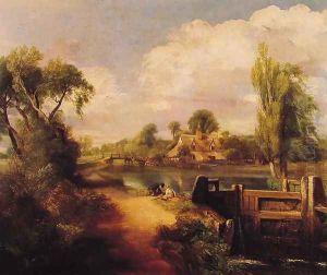 Landscape With Boys Fishing by John Constable