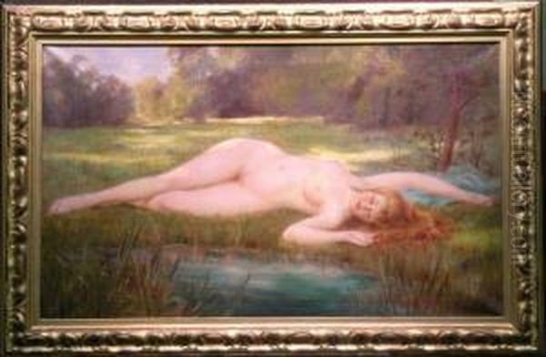 Nude By A Pond - view 1