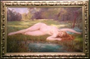 Nude By A Pond by Gordon Coutts