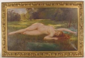 Recliningnude In Landscape