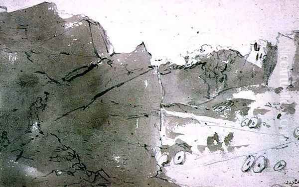 A Quarry for Mill-stones in Derbyshire - view 1