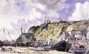 The Harbour, Folkestone, 1833, by John Constable
