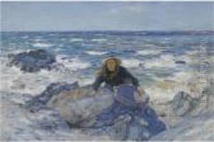A Fisherwoman Bringing In The Catch by Robert Mcgown Coventry