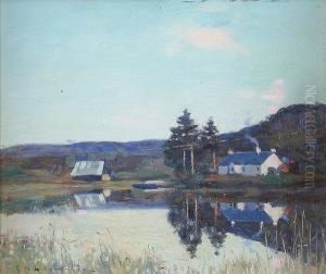 Reflections Of A Lochside Cottage by Robert Mcgown Coventry