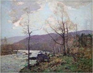 A Winter River Scene A Winter River Scene