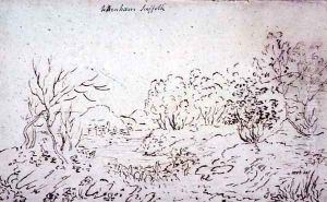 Landscape with a stream at Wenham by John Constable