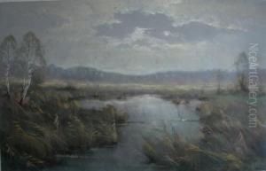 River Landscape, Dusk by Garstin Cox