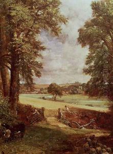 The Cornfield, detail of the harvester, 1826 by John Constable