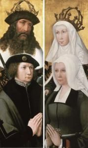 The Emperor Charlemagne And Elisabeth Von Thuringen by Michiel Van Coxcie