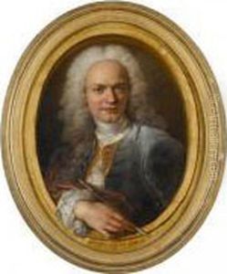 Autoportrait Dans Un Encadrement Peint by Charles-Antoine Coypel