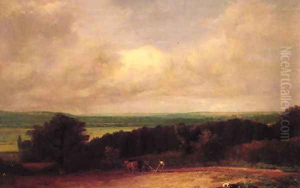 Landscape Ploughing Scene In Suffolk - view 1