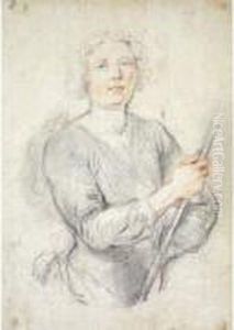 Portrait D'homme En Armure by Charles-Antoine Coypel