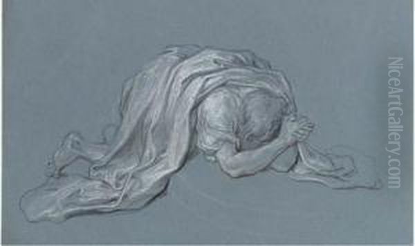A Man With His Hands Clasped Over His Head - view 1