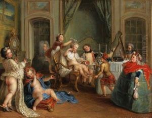 Jeux D'enfants La Toilette by Charles-Antoine Coypel