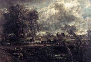 Sketch for The Leaping Horse 1824-25 by John Constable