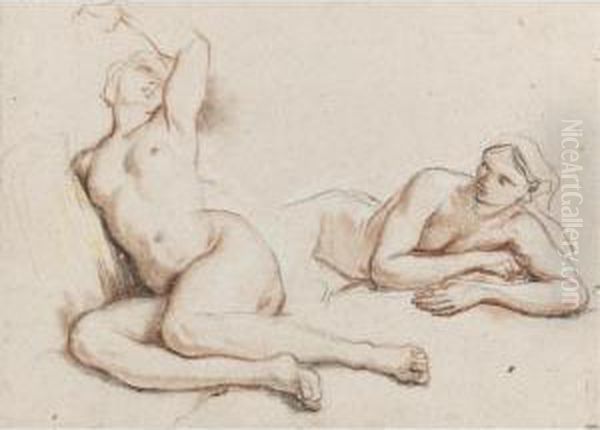Studies Of Two Female Nudes - view 1