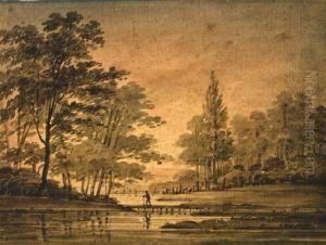 Rural Landscape Near Oxford by Alexander Cozens