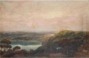 A View Of Lake Nemi, Looking Towards Genzano by John Robert Cozens