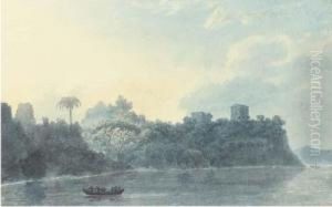 On The Coast Of Posillipo Near The Point From Marechiaro, Italy by John Robert Cozens