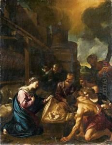 L'adoration Des Bergers by Francesco Cozza