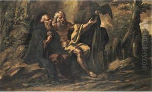 Paul The Hermit And Anthony The Great In The Wilderness - view 1