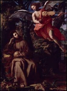 San Francesco E L'angelo by Francesco Cozza