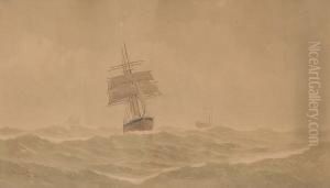 Ships At Sea by Frederick Schiller Cozzens