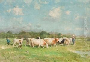 Vaches Dans Le Pre by Florent Nicolas Crabeels