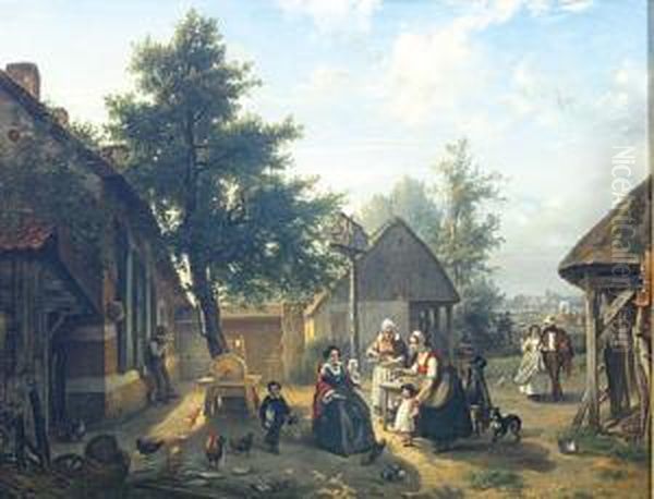 Wandelaars Rond De Hoeve. - view 1