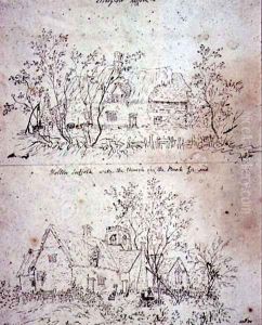 A ruined cottage at Capel, Suffolk by John Constable
