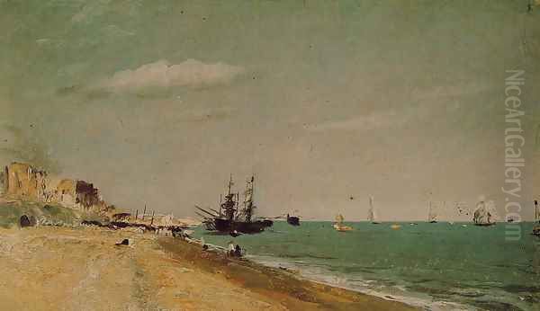 Brighton Beach with colliers, 1824 - view 1