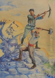 Studio Per La Prima Guerra Mondiale by Aurelio Craffonara