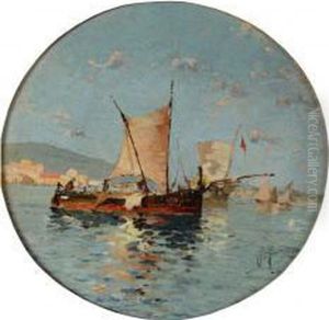 Marina Con Pescatori by Aurelio Craffonara