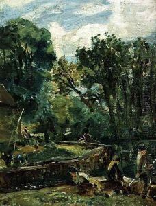A Study for the Young Waltonians by John Constable