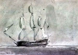 A ship under Sail by John Constable