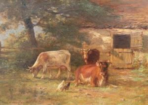 ''in The Farm Yard, 
Late Afternoon''