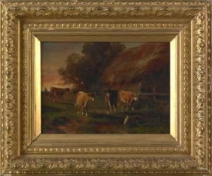 Pastoral Landscape With Cows by Thomas Bigelow Craig