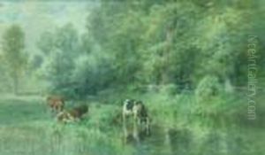 Cows Watering by Thomas Bigelow Craig
