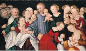 Christ Blessing The Children by Lucas The Younger Cranach